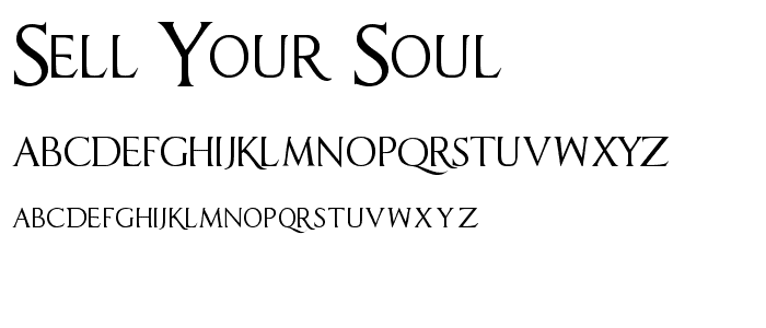 Sell Your Soul font